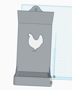 Chicken oyster or grits feeder