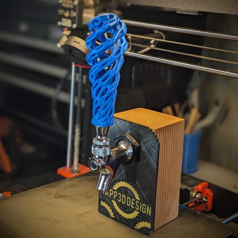 Beer Tap Handle - Linked Edge Spiral