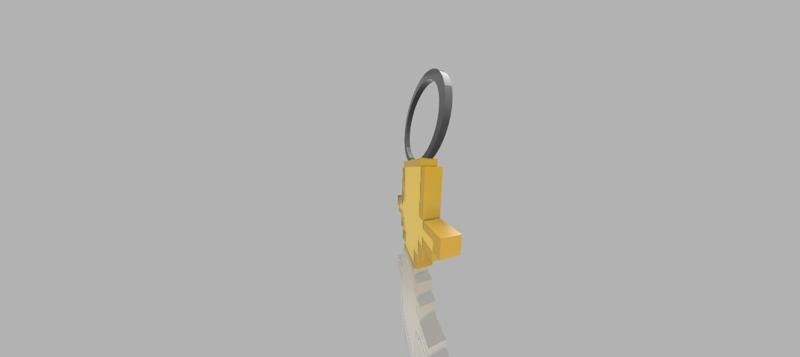 Minecraft Totem Keychain