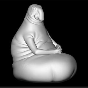 Funny Creature - 3D Print Creature Sculpture - Humorous Creature Figurine - Fun Character Design - Whimsical Creature Statue