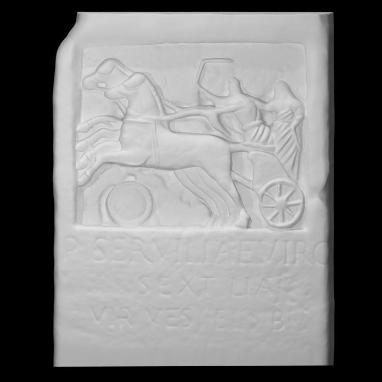 Funerary stele with a chariot