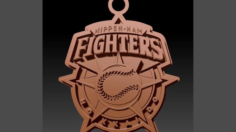 NPB Nippon Ham Fighters keychain badge printable and renderable