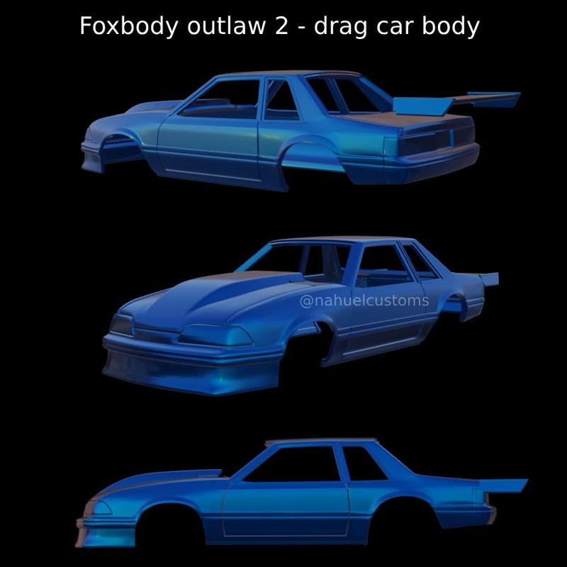 Foxbody outlaw 2 - drag car body