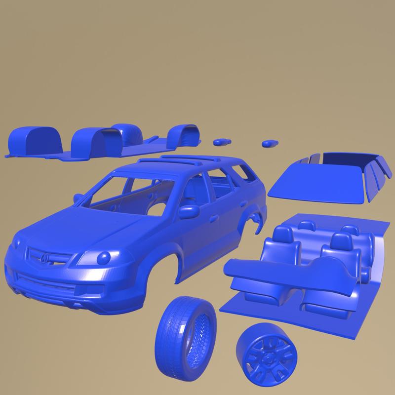 Acura MDX 2003 PRINTABLE CAR IN SEPARATE PARTS