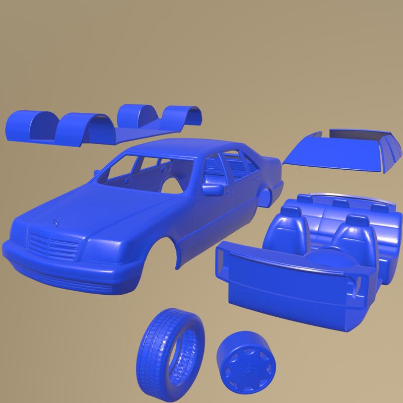 Mercedes-Benz S-class 1999 PRINTABLE CAR IN SEPARATE PARTS