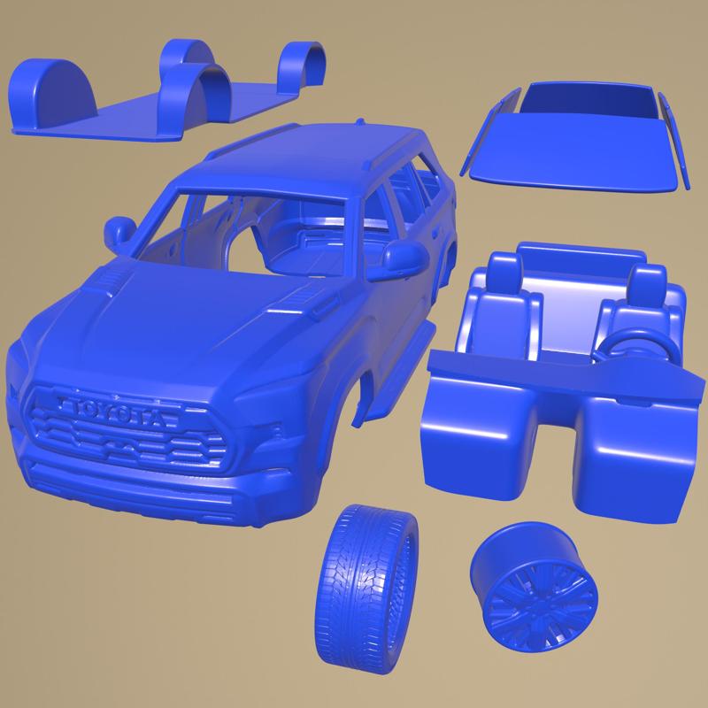 Toyota Sequoia 2023 PRINTABLE CAR IN SEPARATE PARTS