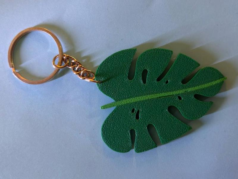 Monstera Leaf Keychain