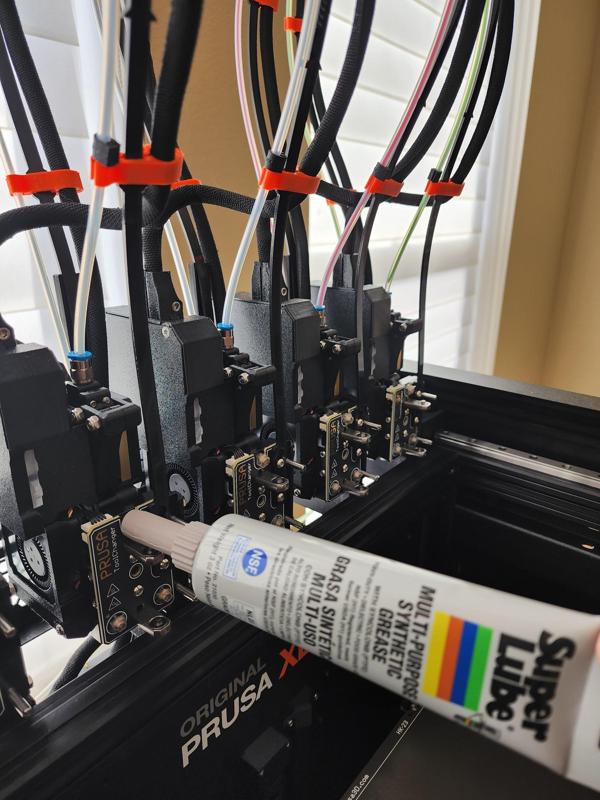 PrusaXL Tool Changer Greaser adapter for Superlube tubes