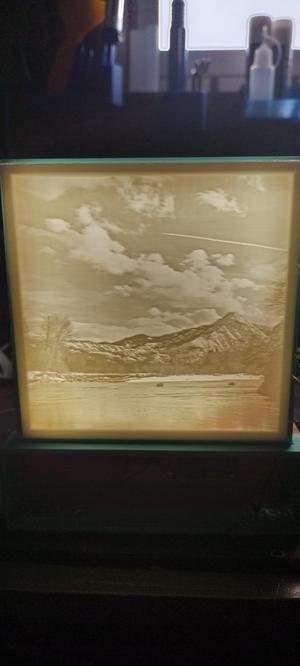 100x100 mm mountain lithophane