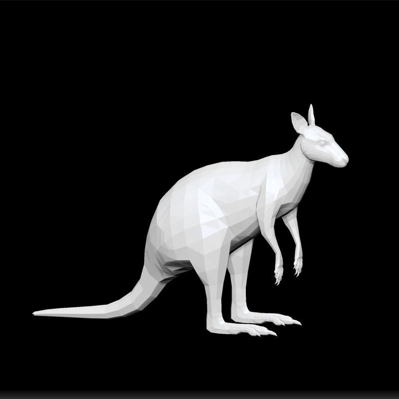 kangaroo lowpoly