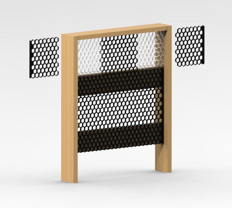 Honeycomb wall - end piece