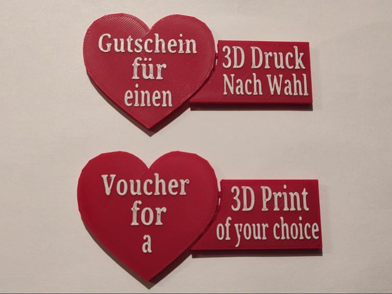 3D Gift Certificate/Voucher for Valentine's Day