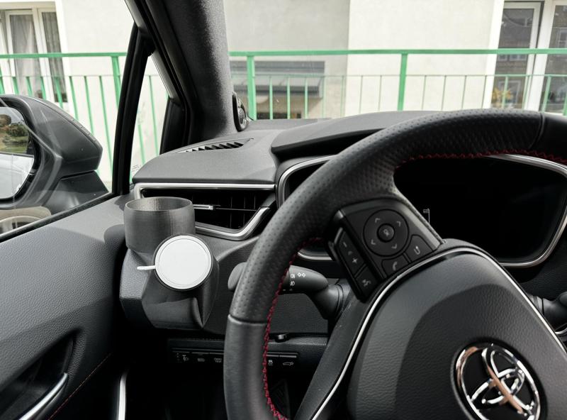 Apple MagSafe charger holder with bonus cupholder for Toyota Corolla XII