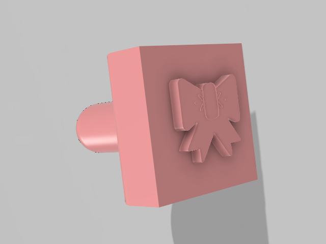 Pookie Ribbon Stamp Small