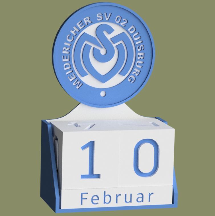 MSV Duisburg Desktop Calendar