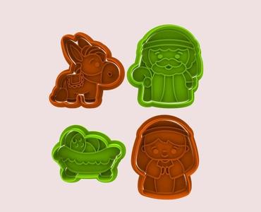 CHRISTMAS MANGER CUTTERS AND STAMPS
