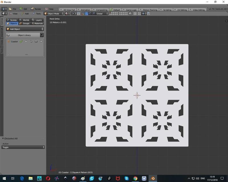 Coaster - 11Square-4 Pattern (003)