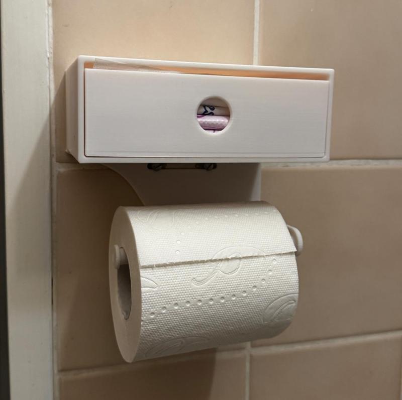 Toilet Paper Holder with Drawer