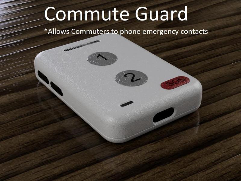 Commute Guard (Emergency phone for commuters) #wearablefusion #fusion360challenge