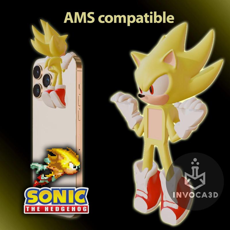 Super Sonic The Hedgehog Sonny Angel Hippers – Phone/Laptop Decoration– Sonny Angels