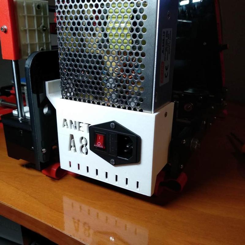 Anet A8 - Power Supply Cover with Side grip
