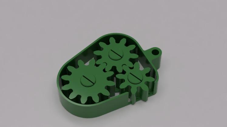 GearBox Keychain with third gear (Remix)