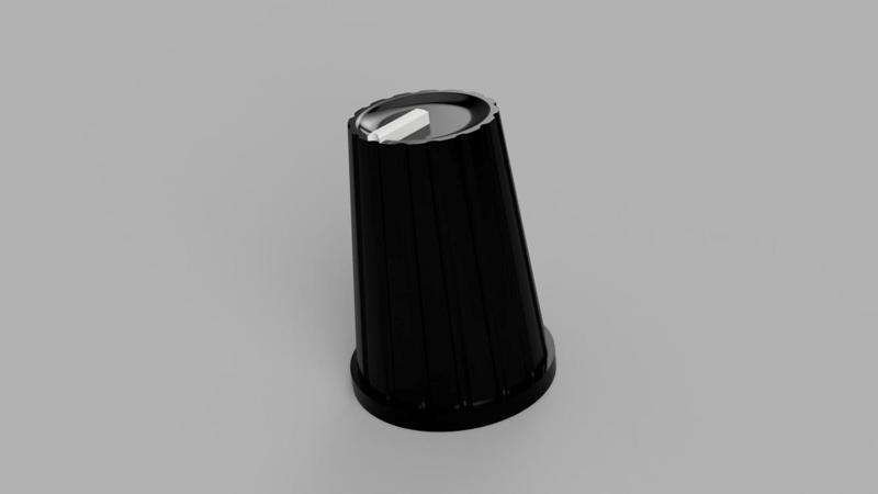 Volume knop for electric piano