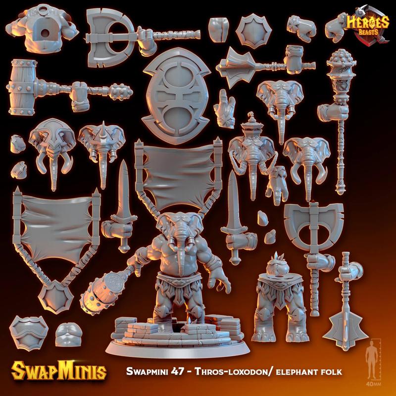 Swapmini 47 - Thros-loxodon/ elephant folk