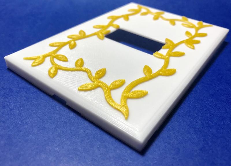 Switch plate with trees branches - BTicino model
