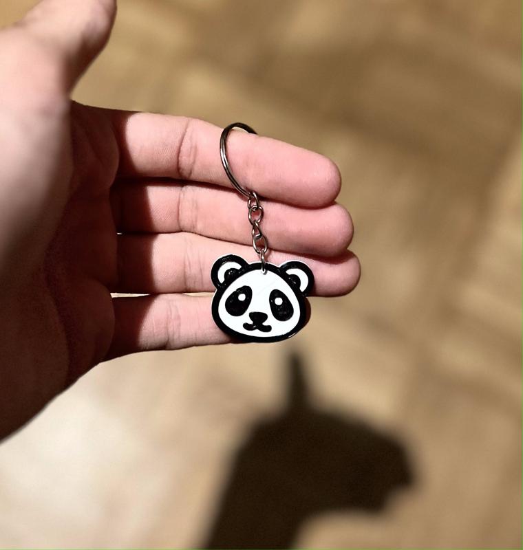 Keychain Panda face // keychain panda face // llavero panda carita
