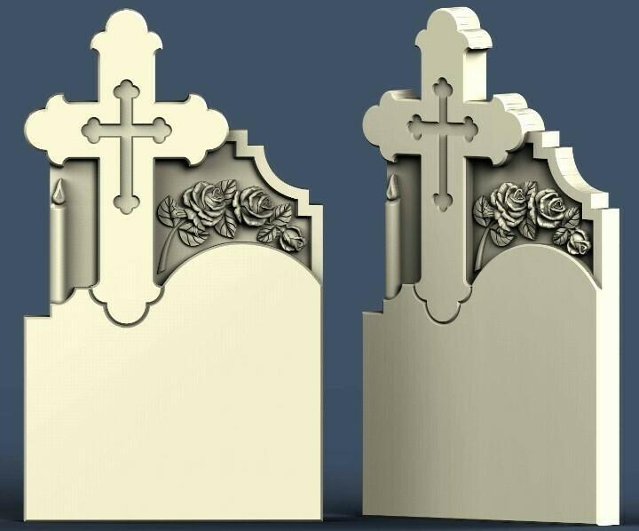 Tombstone 3D stl, cruce stl