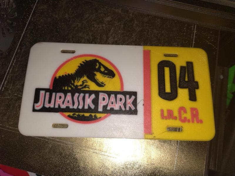 Jurassic Park ID Tag - Multicolor Fan Plate