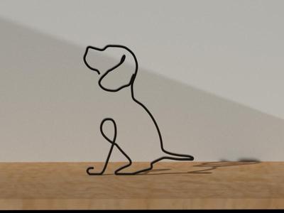 Beagle Dog Minimalist Sculpture