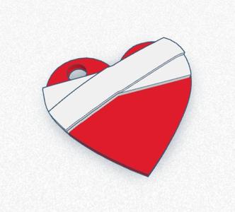 Heart ring with bandage emoji