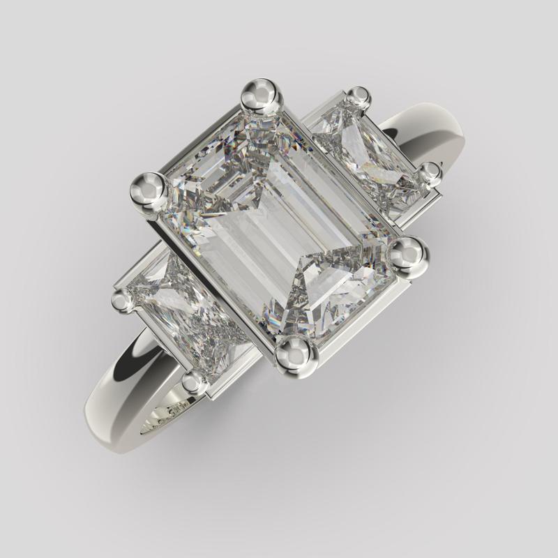 Printable STL jewelry engagement ring STONE 1ct