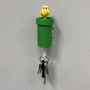 KOOPA KEYHANGER AND KEYCHAIN PIPE SUPER MARIO