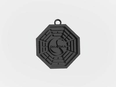 Lost Dharma Initiative keychain pendant The swan