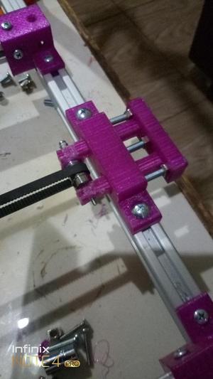 Y Axis belt tensioner and idler