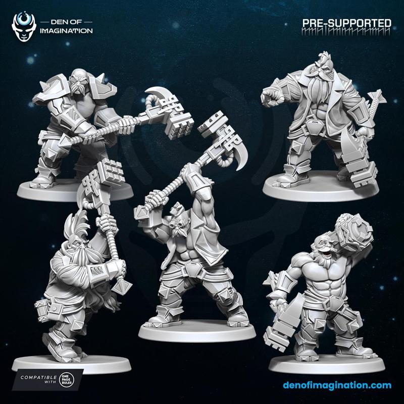 Space Dwarfs -  Brawlers with Hammers Unit