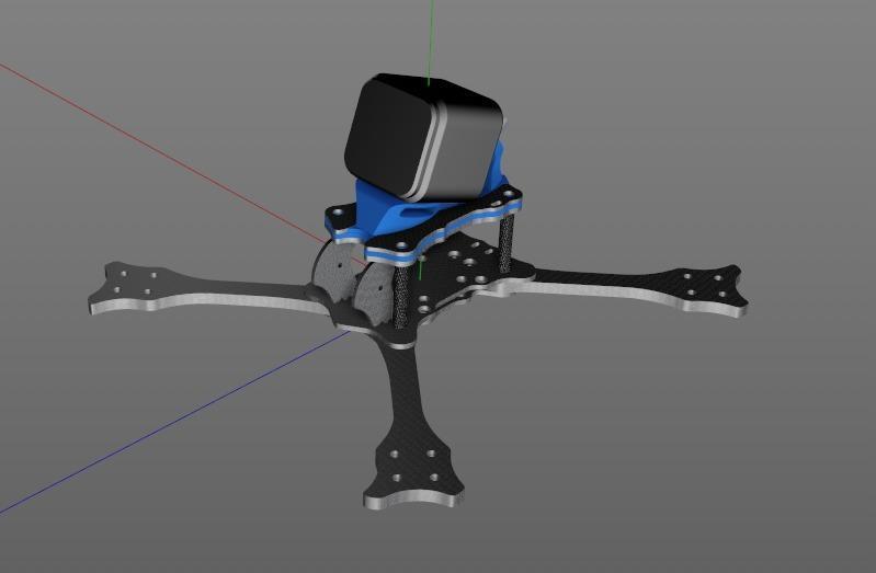 Emax Hawk 5 GoPro Mount with VTX Antenna holder