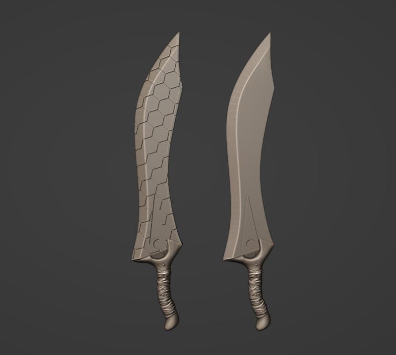 3D MODEL OF KANSHOU BAKUYA SWORDS