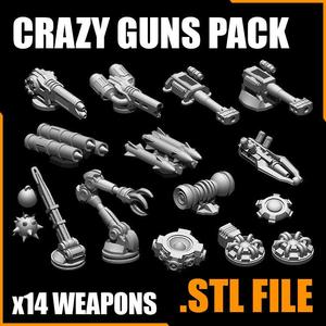 crazy guns pack for gasland & hotwheels cars
