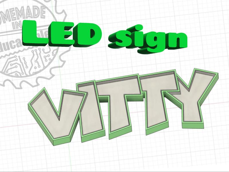 VITTY INSEGNA LUMINOSA LED