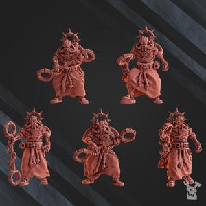 Machine Cult Shock priests with staff x5