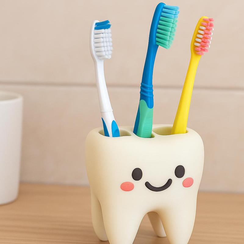 Smiling Tooth Toothbrush Holder – Fun Bathroom Organizer