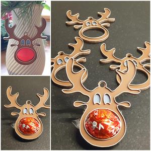 Rudolph Dorlin, multicolored (single extruder), separated nose