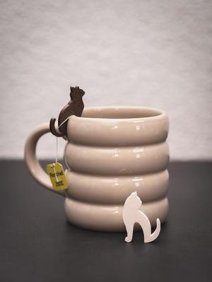 Tea bag holder cat set