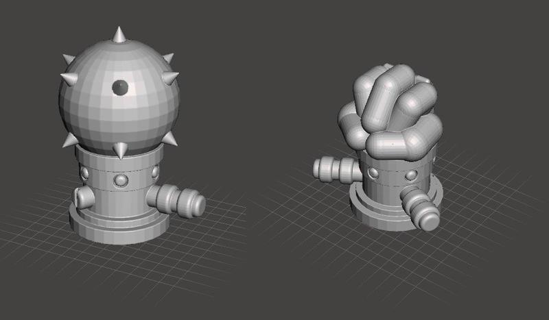 DUST WAR - Axis Zombie and Ape Melee Hands