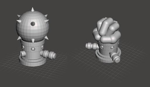 DUST WAR - Axis Zombie and Ape Melee Hands