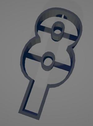 Mold birthday candle eight 8